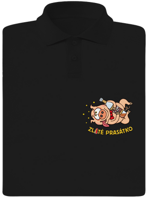 Zlité prasátko pánská polokošile Black