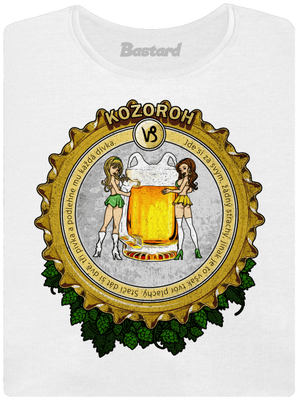 Pivní horoskop: Kozoroh dámské tričko s lemem White