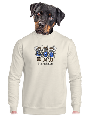 unisex mikina bez kapuce