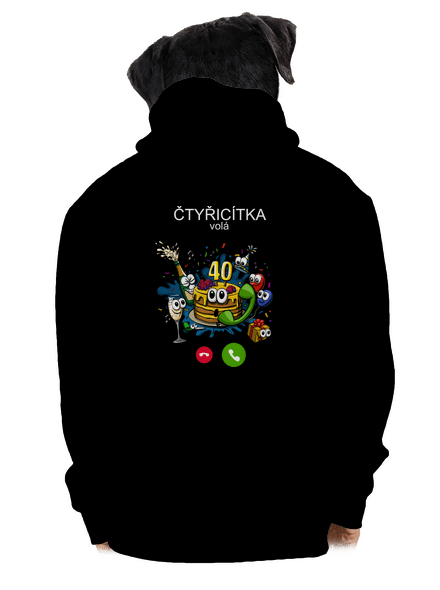 Narozeniny volají pánská mikina na zip Black