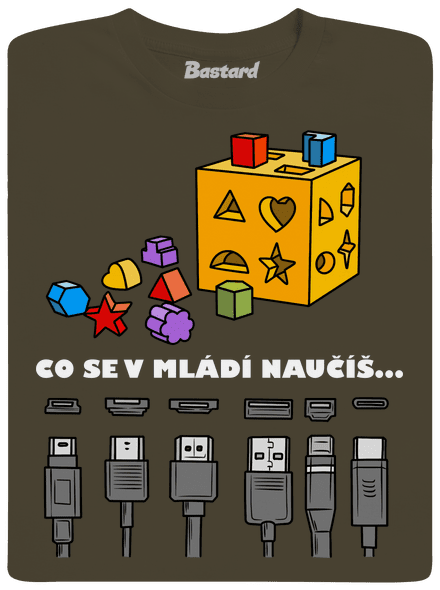 Co se v mládí naučíš pánské tričko Urban Khaki