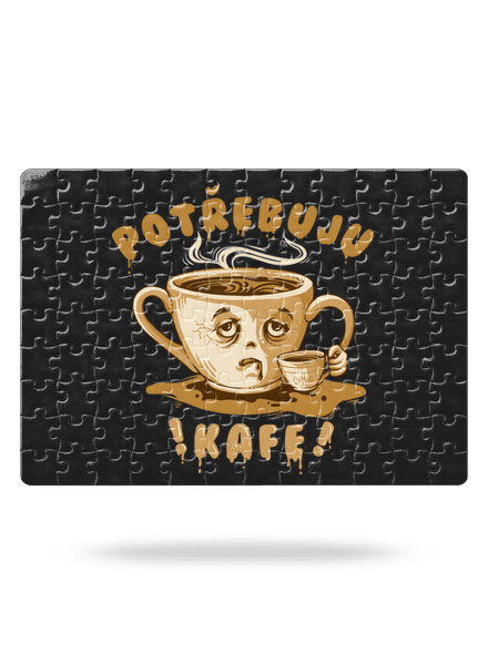 Potřebuju kafe puzzle White