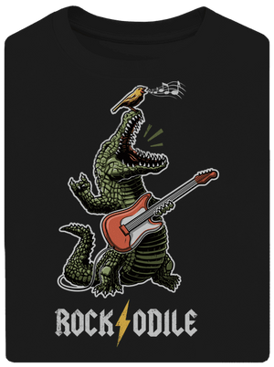 Rockodile unisex tričko oversized Black