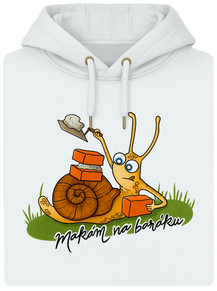 Makám na baráku unisex mikina premium Snowwhite