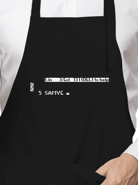 5 Samyc zástěra Black