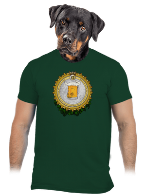 Pivní horoskop: Býk pánské tričko Bottle Green