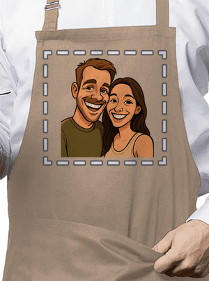 Karikatura z vlastní fotky zástěra Rope