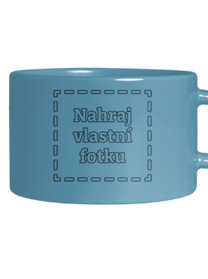 Vlastní potisk hrnek makronka Blue Macaron