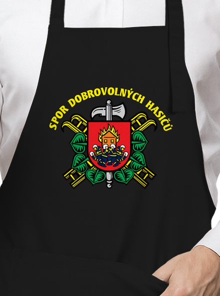 Spor dobrovolných hasičů zástěra Black