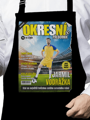 Fotbalová hvězda zástěra Black