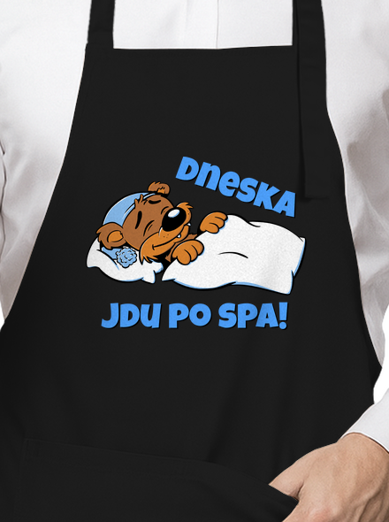 Dneska jdu po spa zástěra Black