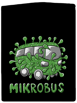 Mikrobus pánská mikina na zip Black