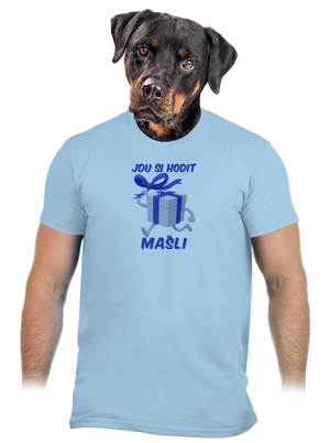 Jdu si hodit mašli pánské tričko Sky Blue