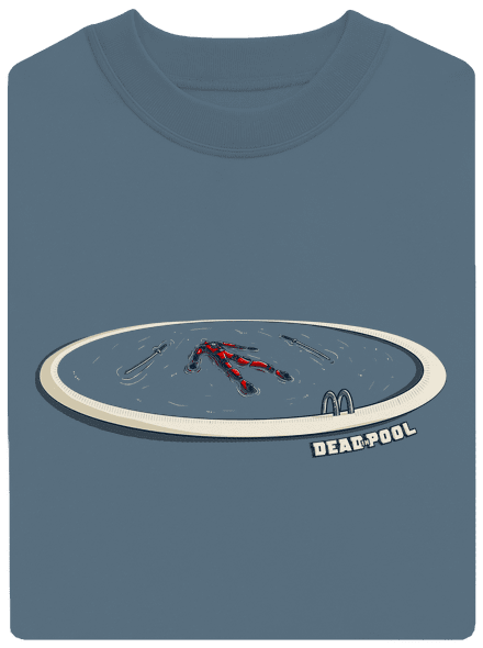 Dead in pool unisex mikina bez kapuce Nordic Blue