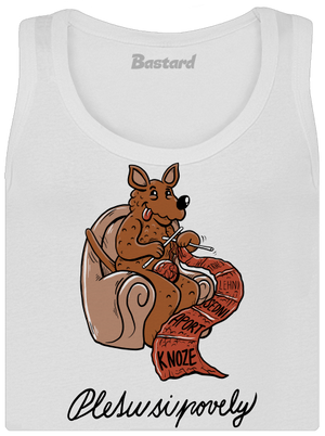 Pletu si povely dámské tílko klasické White