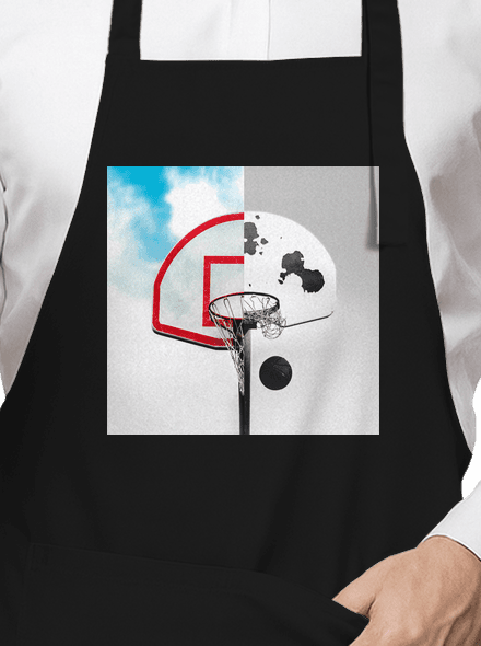 Basketbalový kontrast zástěra Black
