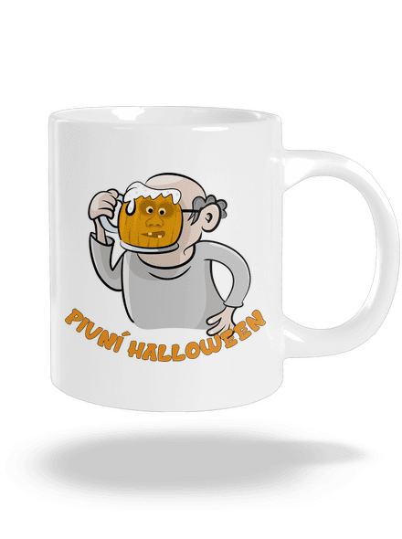 Pivní Halloween velký hrnek White