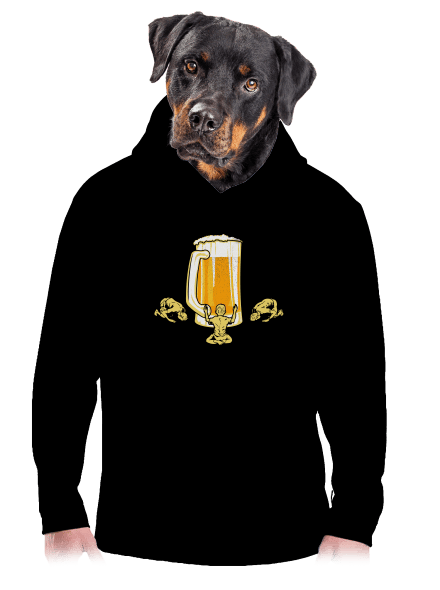 Piviště pánská mikina klokanka Black