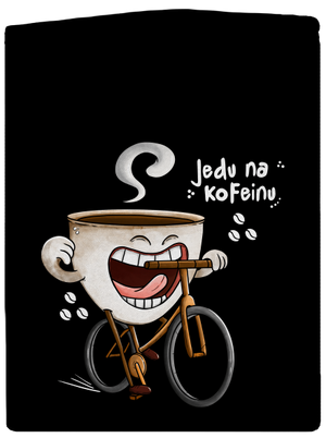 Jedu na kofeinu pánská mikina na zip Black
