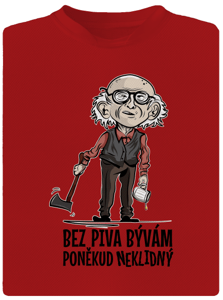 Neklidný bez piva pánské sportovní tričko Red Mal