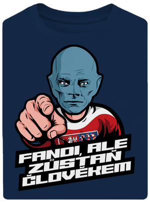 Fandi, ale zůstaň Fantomasem unisex tričko oversized Midnight Blue