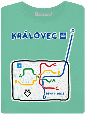 Metro Královec dámské tričko premium Mint Mal