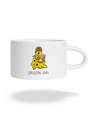 Sýr Elton John hrnek makronka White