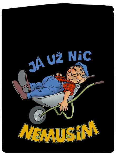 Nemusím pánská mikina na zip Black