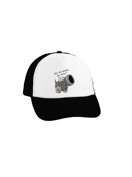 Dělo a koule kšiltovka truckerka Black cap