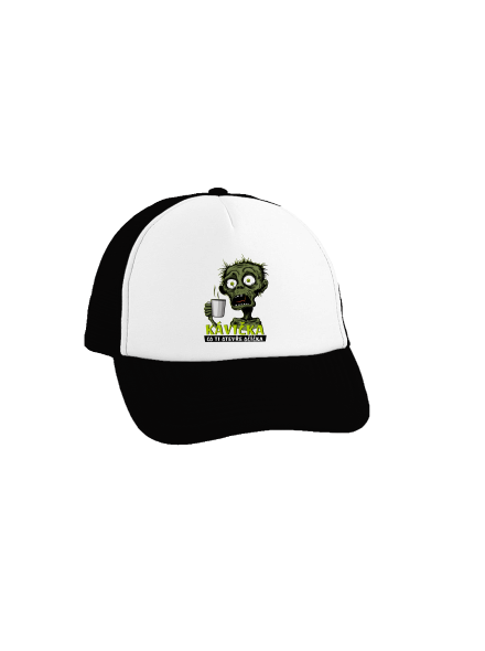 Zombie kávička kšiltovka truckerka Black cap