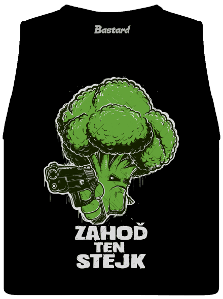 Zahoď ten stejk dámské tílko volné Black