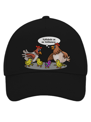 Velikonoční kuře kšiltovka baseballka Black