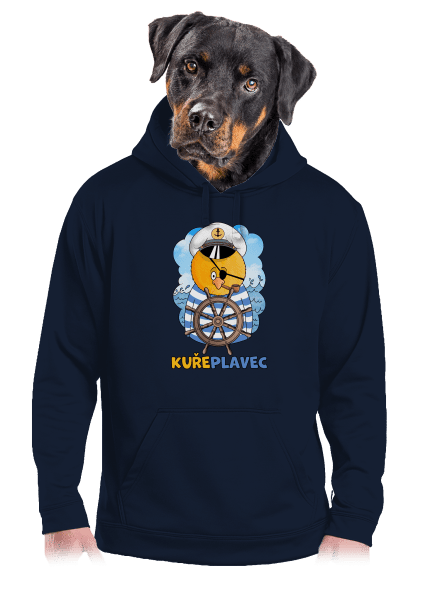 Kuřeplavec pánská mikina klokanka Navy
