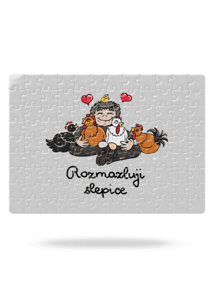 Rozmazluji slepice puzzle White