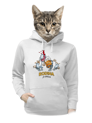 Rodina je základ dámská mikina klokanka White