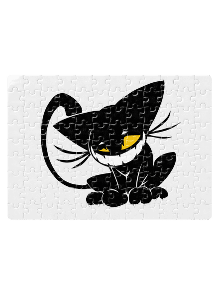 Evil cat puzzle White