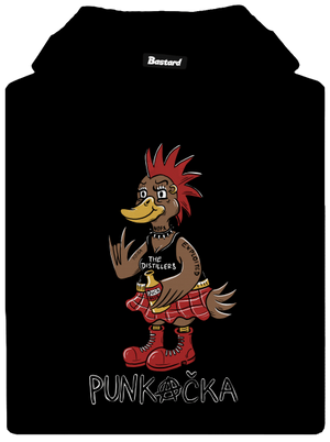 Punkačeří rodina dámská mikina klokanka Black