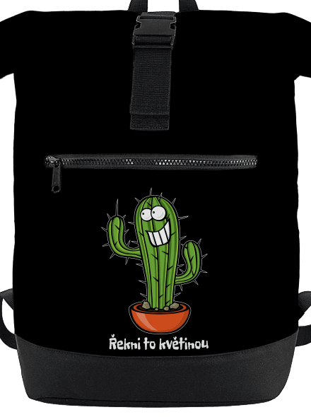 Řekni to květinou batoh Black