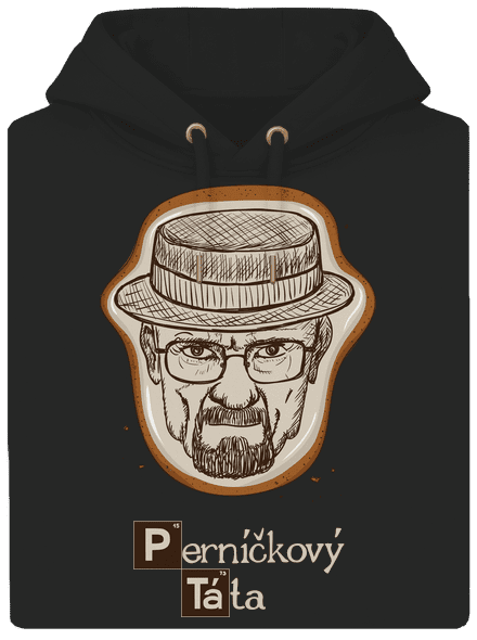 Perníčkový táta a Perníček unisex mikina premium Dark Black