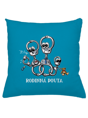 Rodinná pouta polštář Blue Turquoise