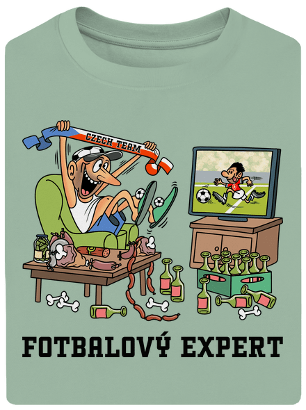 Fotbalový expert unisex tričko oversized Sage