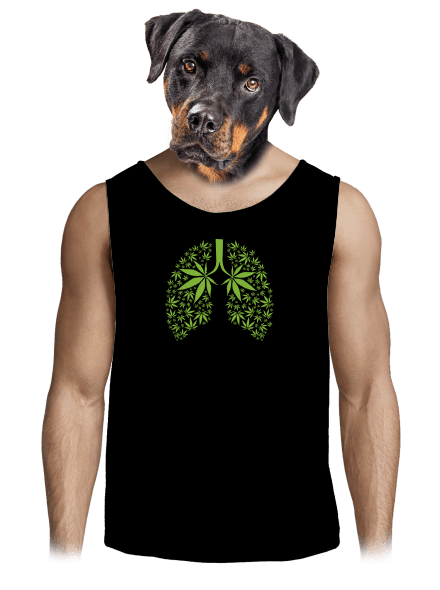 Ganja plíce pánské tílko Black