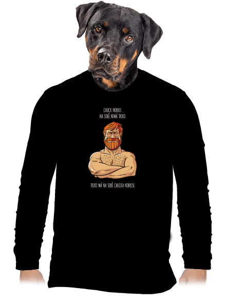 Chuck Norris pánské dlouhý rukáv Black