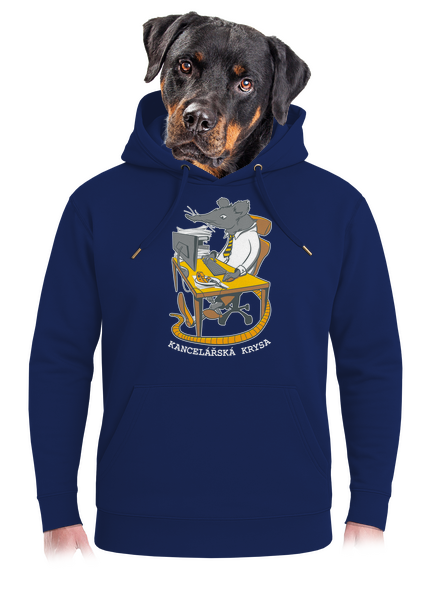 Kancelářská krysa unisex mikina premium Navy