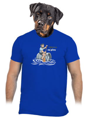 Ujíždím na pivu pánské tričko Royal Blue