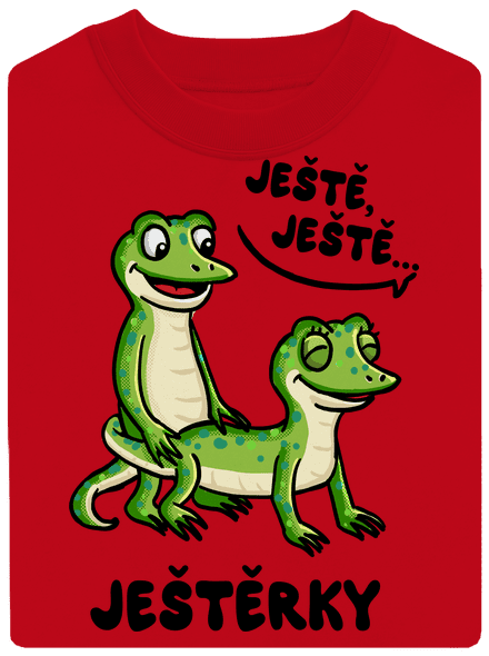 Ještě, ještě unisex mikina bez kapuce Red