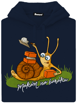 Makám na baráku pánská mikina klokanka Navy