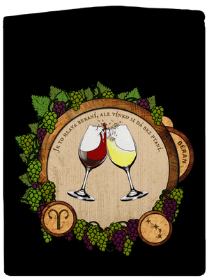 Vinný horoskop: Beran dámská mikina na zip Black