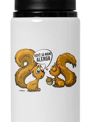Alergická veverka lahev na vodu White