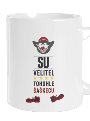 Velitel šaškecu velký hrnek White